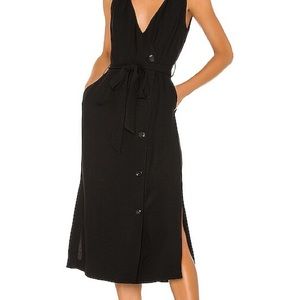 1.State black midi dress with buttons Size 2